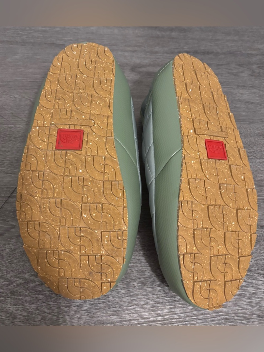 The North Face Quilted Slip-On Slippers in Olive - Picture 2 of 4